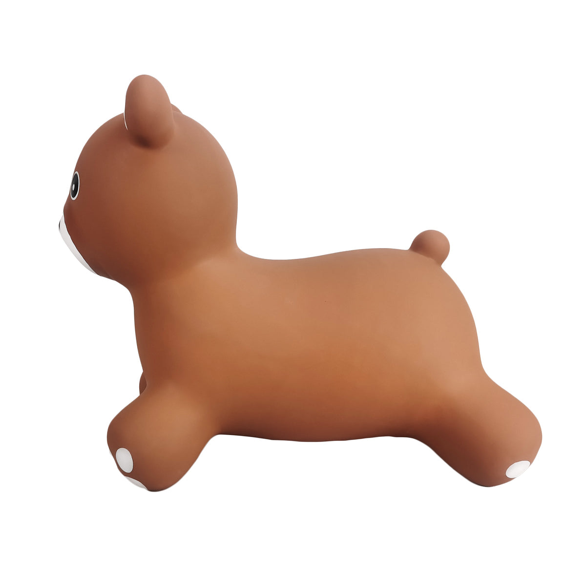 BounceZiez Inflatable Bouncy Ride-On Hopper with Pump - Teddy Bear