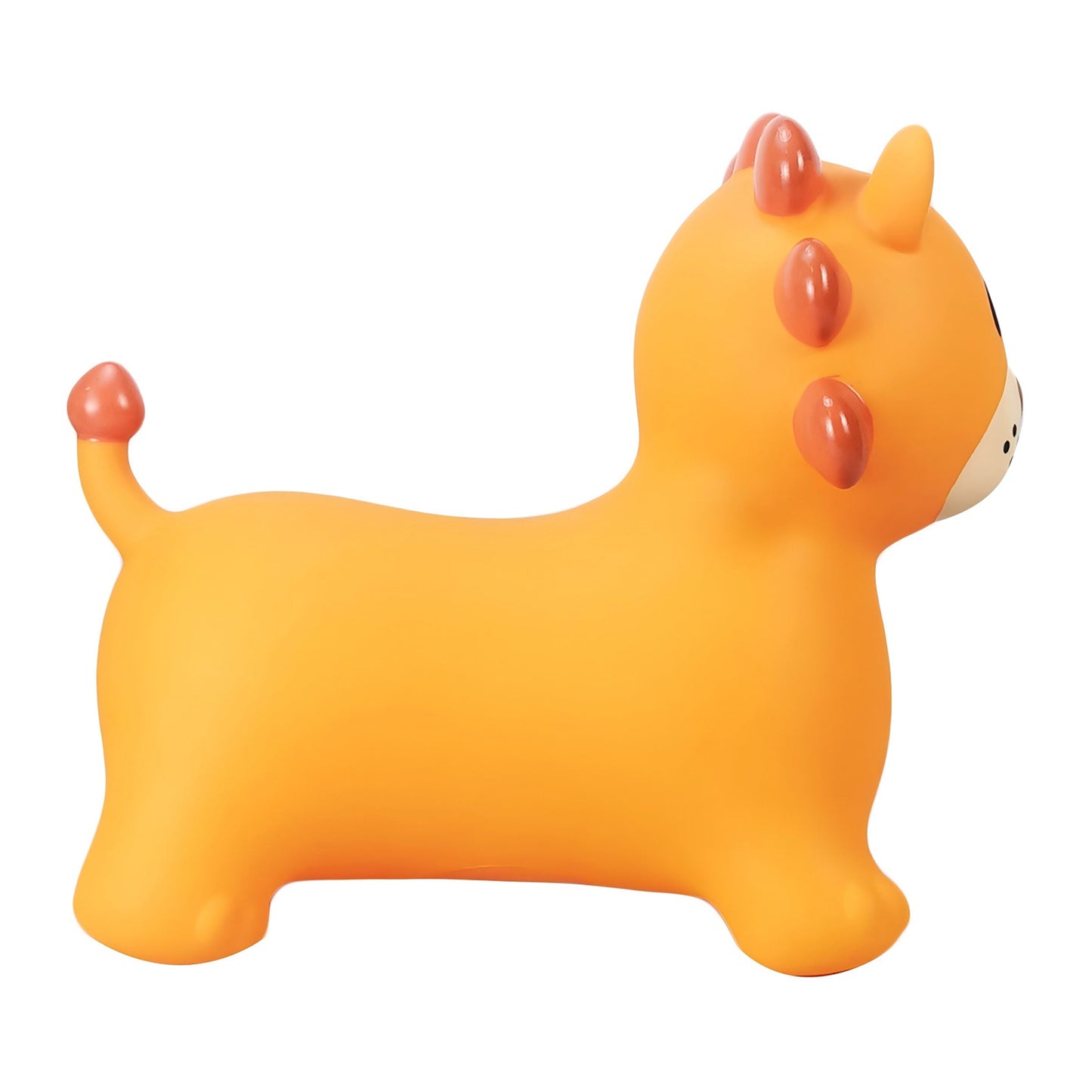 BounceZiez Inflatable Bouncy Ride-On Hopper with Pump - Orange Lion