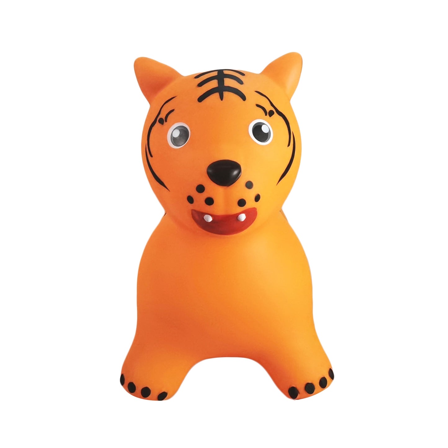 BounceZiez Inflatable Bouncy Ride-On Hopper with Pump - Orange Tiger