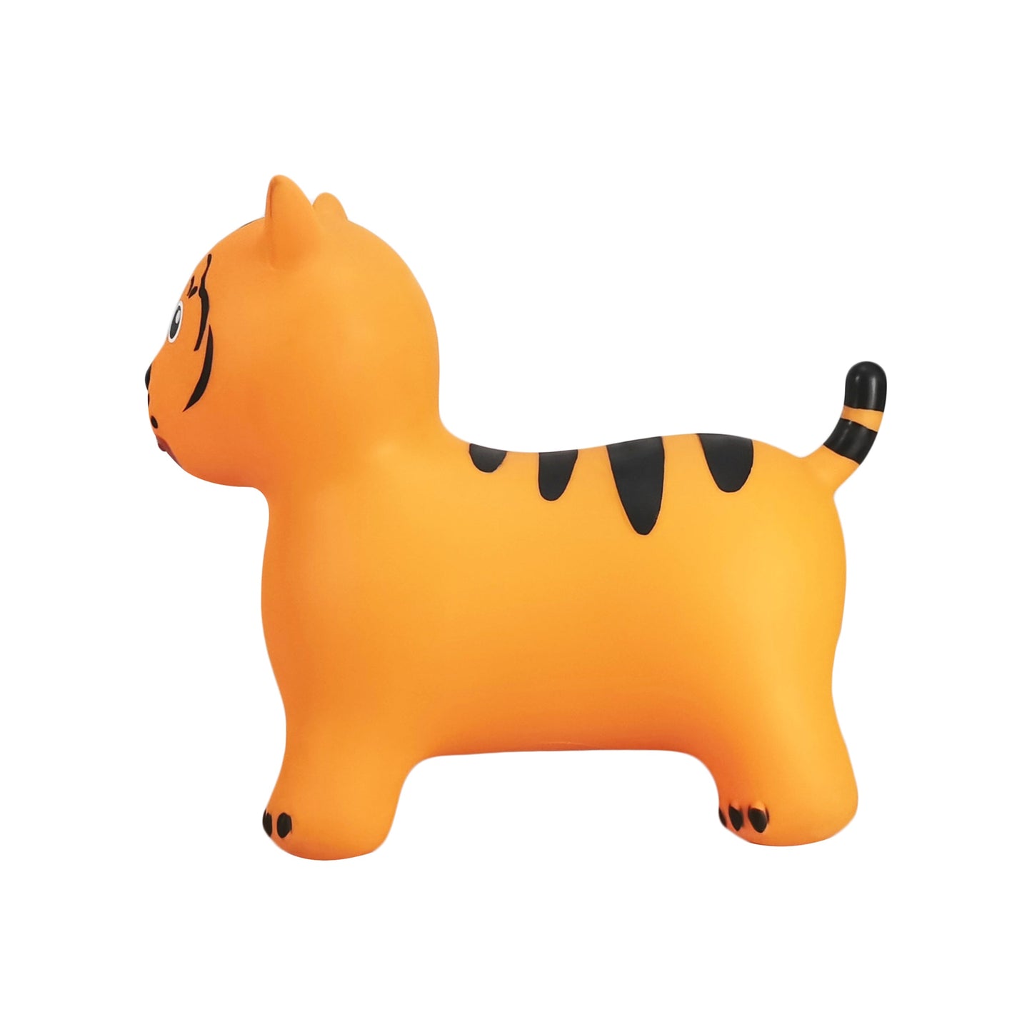 BounceZiez Inflatable Bouncy Ride-On Hopper with Pump - Orange Tiger