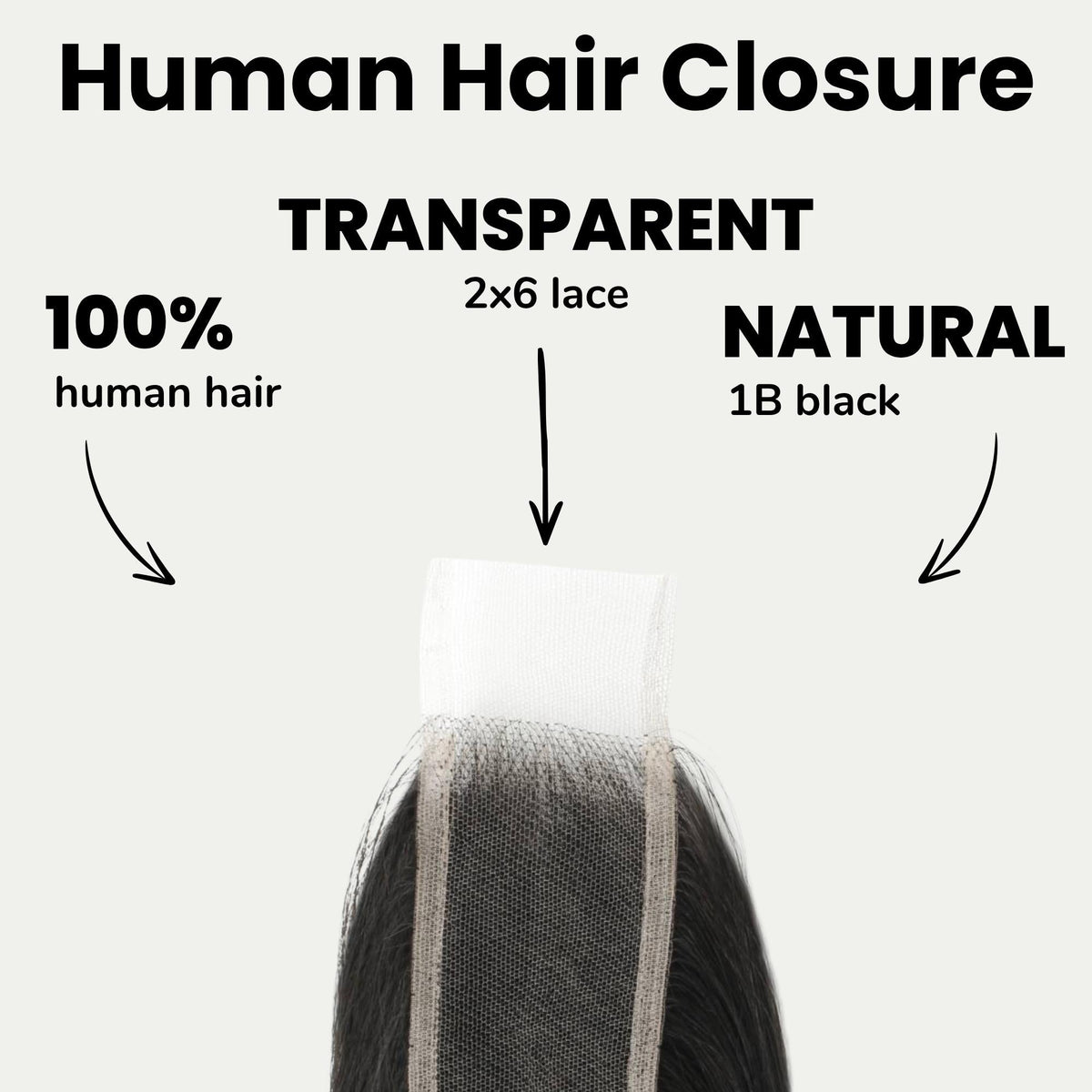 Brazilian Silky Straight 2x6 Transparent Lace Human Hair Closure