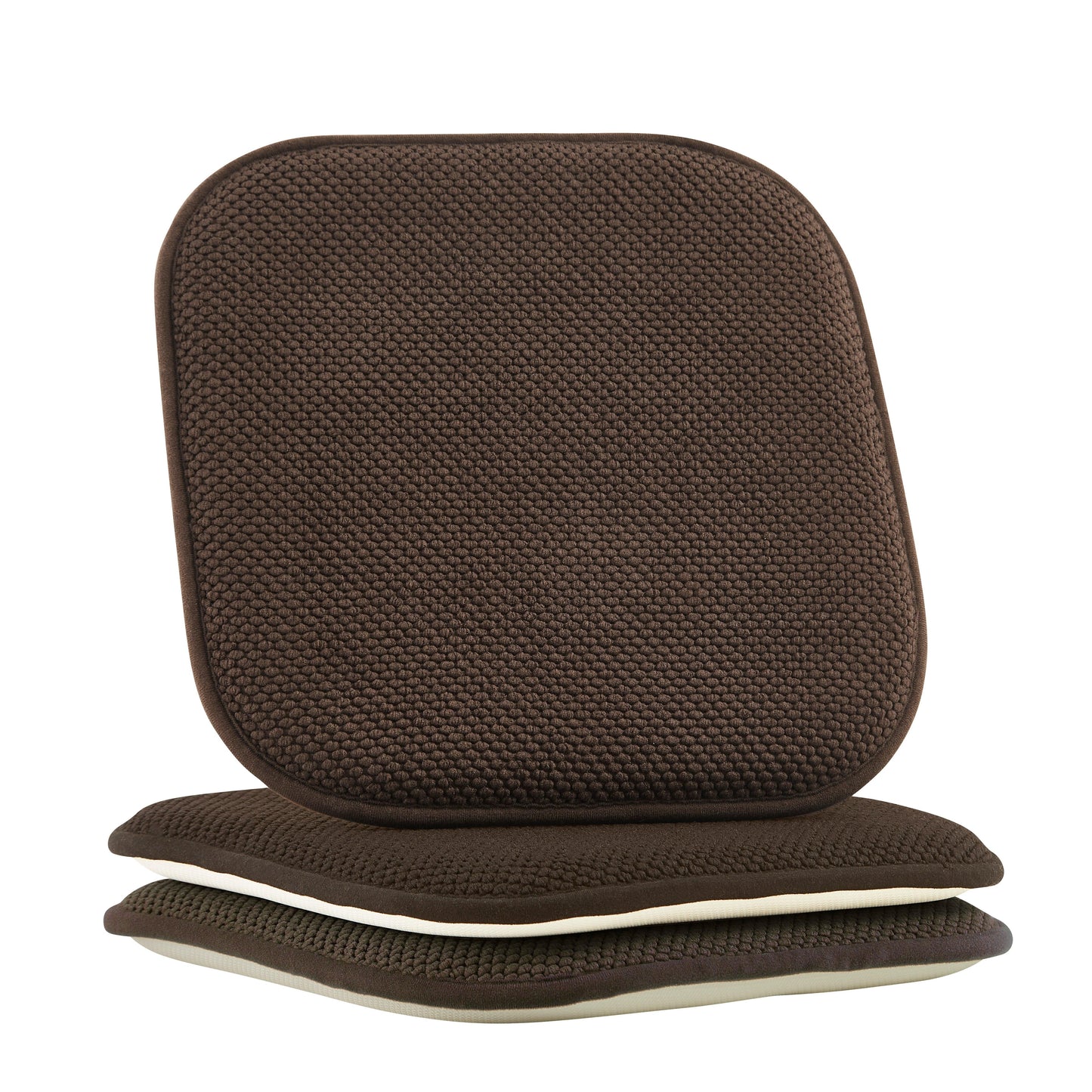 Elegant Comfort 2 Pack Textured Chair Cushion Covers - Skid-Proof Rubber Backing