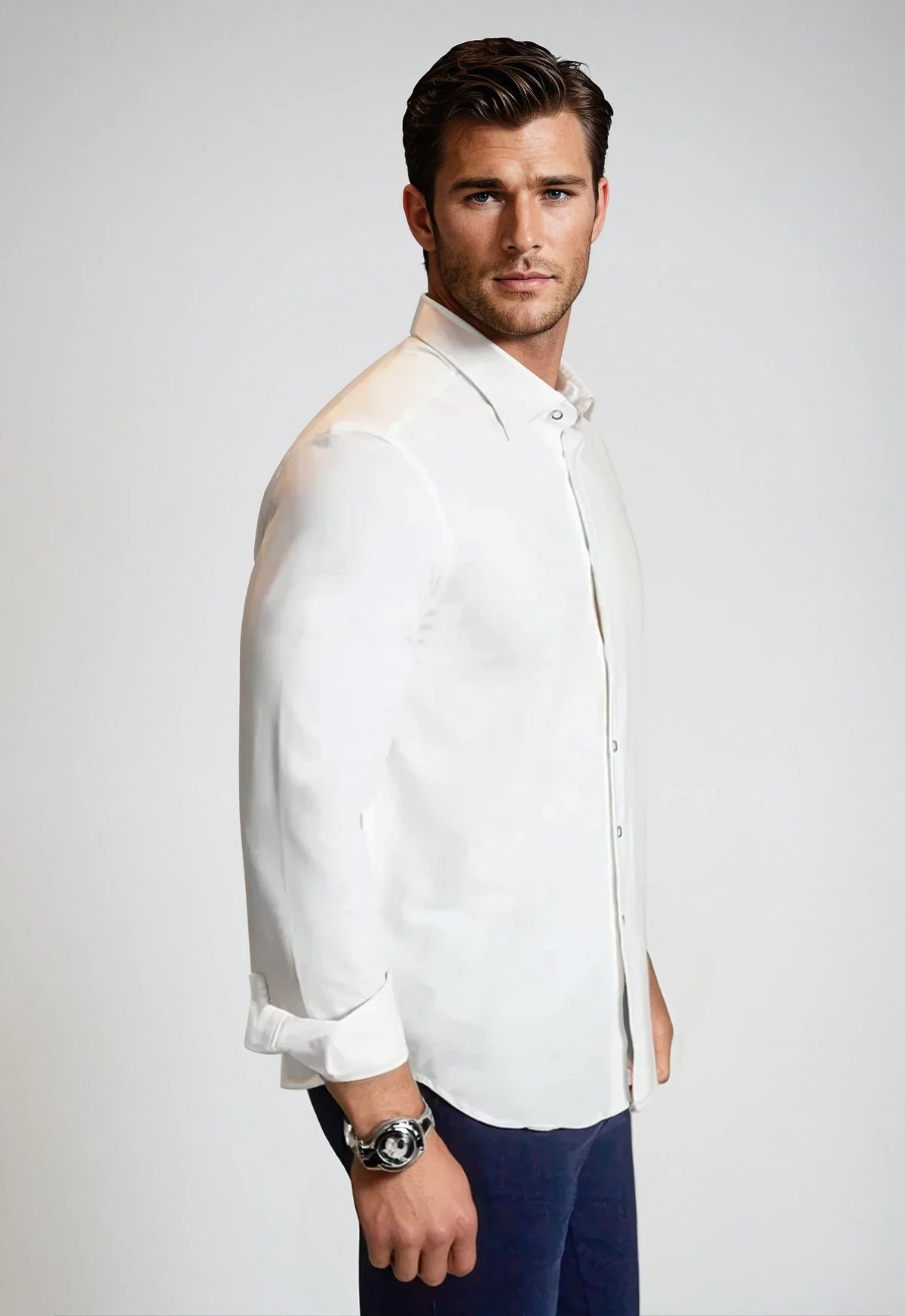 Buki Cinqo 'Single Shot' Long Sleeve Shirt - White