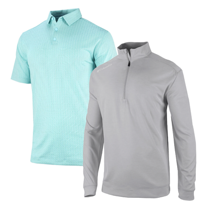 Columbia Men's Gulf Stream Crosswater Ridge Polo + Cool Crey Oakland Downs Pullover