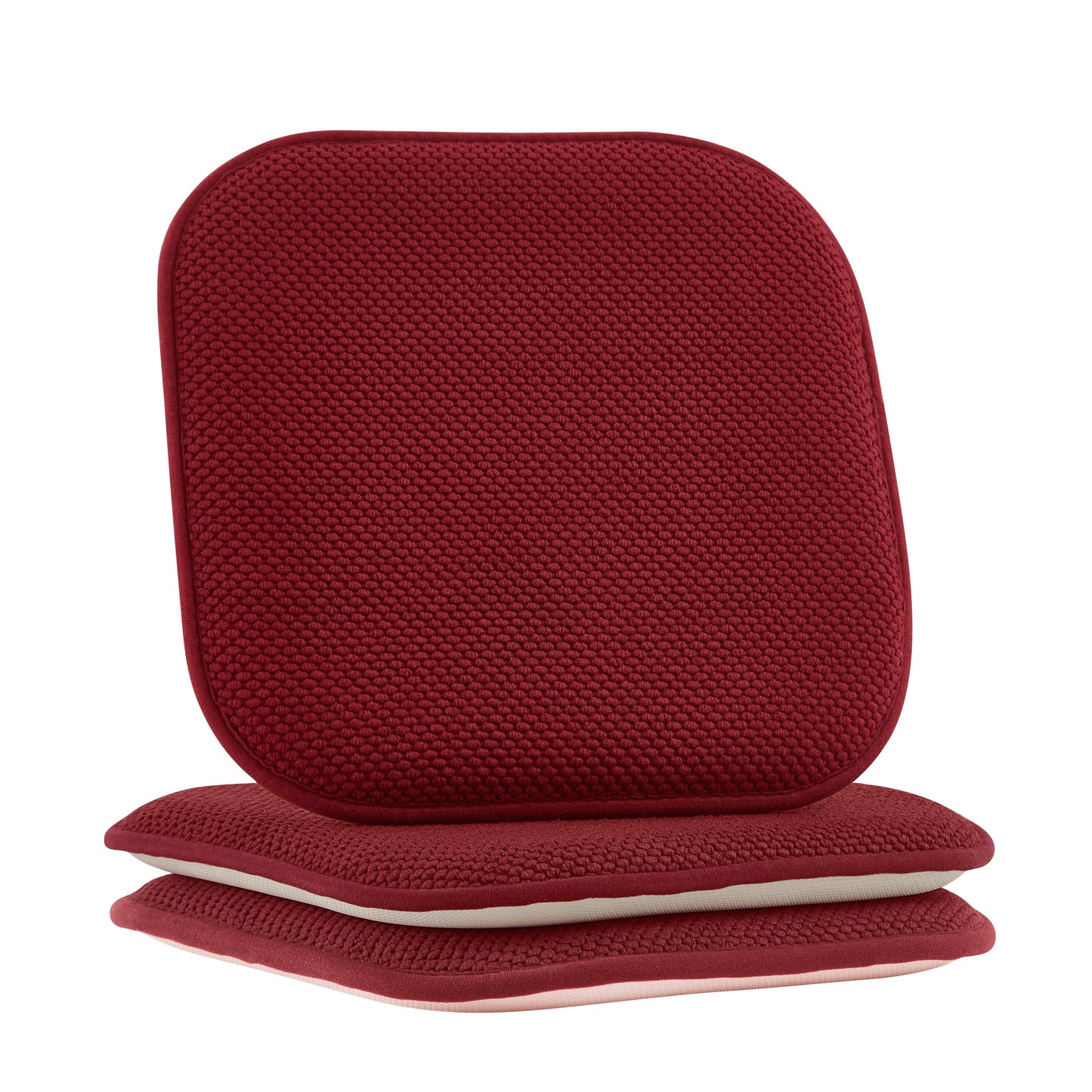 Elegant Comfort 2 Pack Textured Chair Cushion Covers - Skid-Proof Rubber Backing