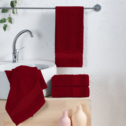 Elegant Comfort 4 Pack Premium Turkish Cotton Hand Towel Set, 16 x 28 inch
