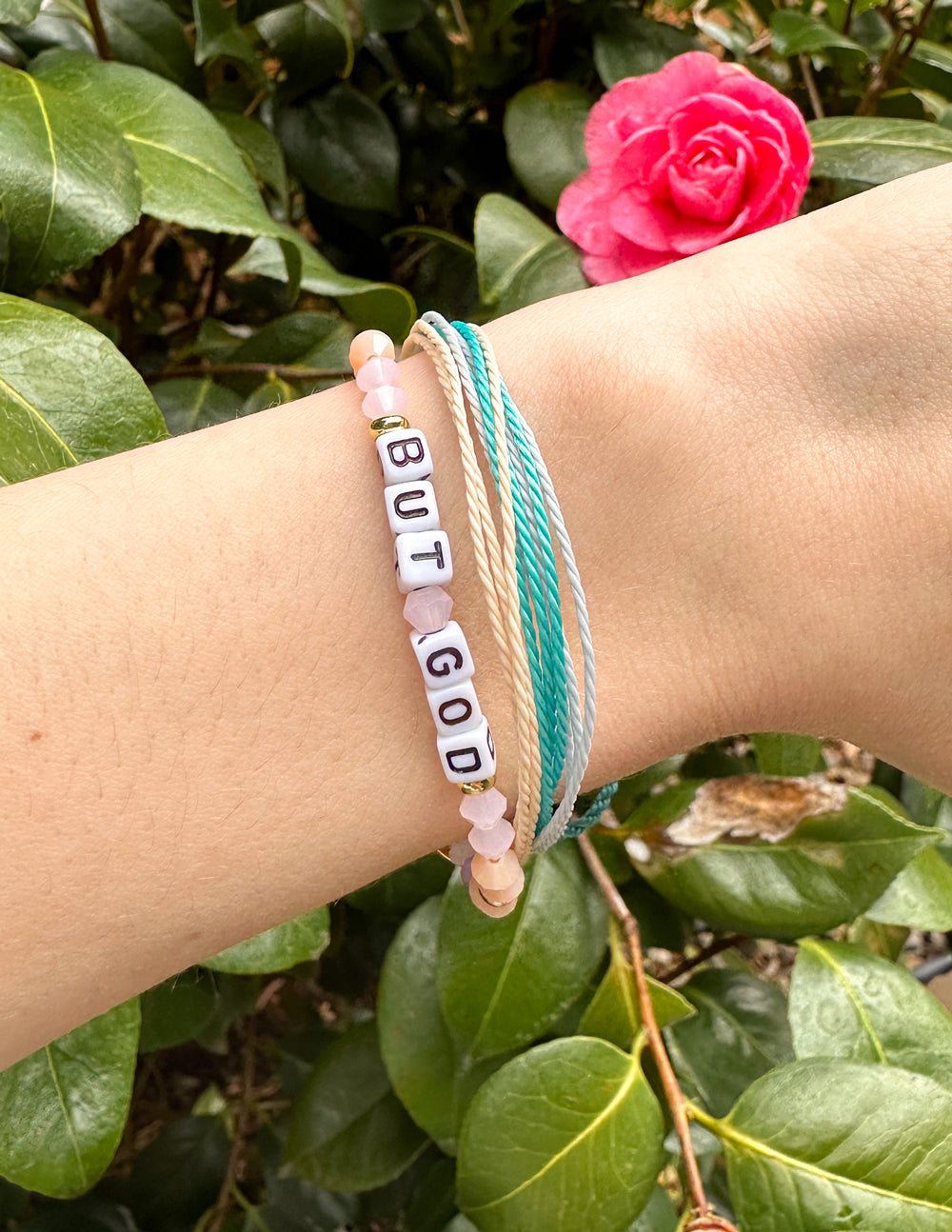Elevated Faith But God Letter Bracelet