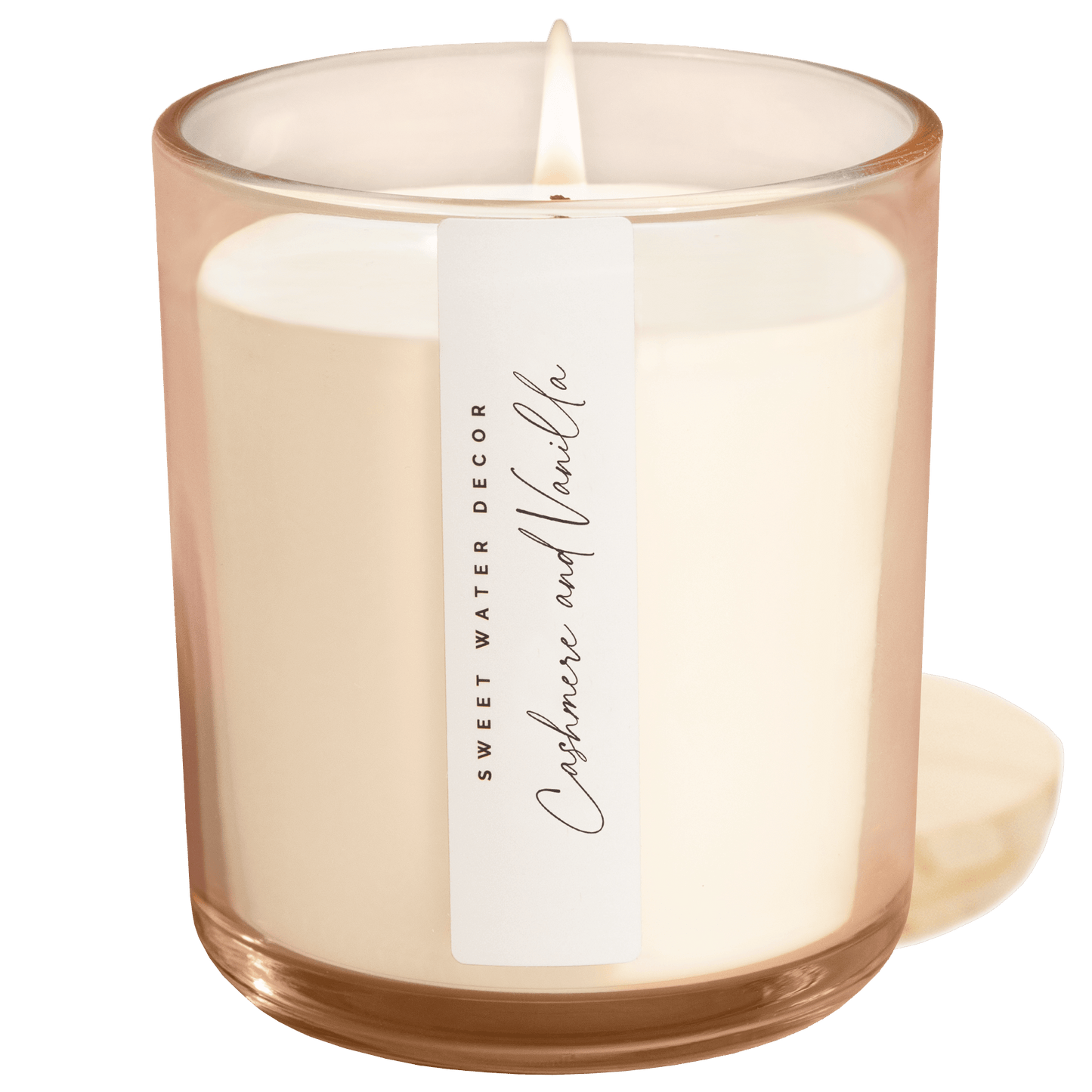 Cashmere and Vanilla Soy Candle - Tinted Glass Jar - 12 oz