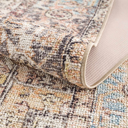 Beck Peach Washable Area Rug - Clearance