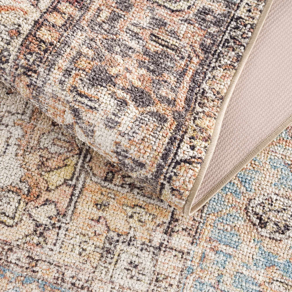 Beck Peach Washable Area Rug - Clearance
