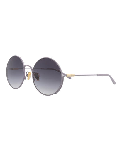 Chloé Round-Frame Metal Sunglasses