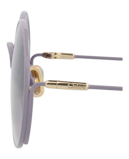 Chloé Round-Frame Metal Sunglasses