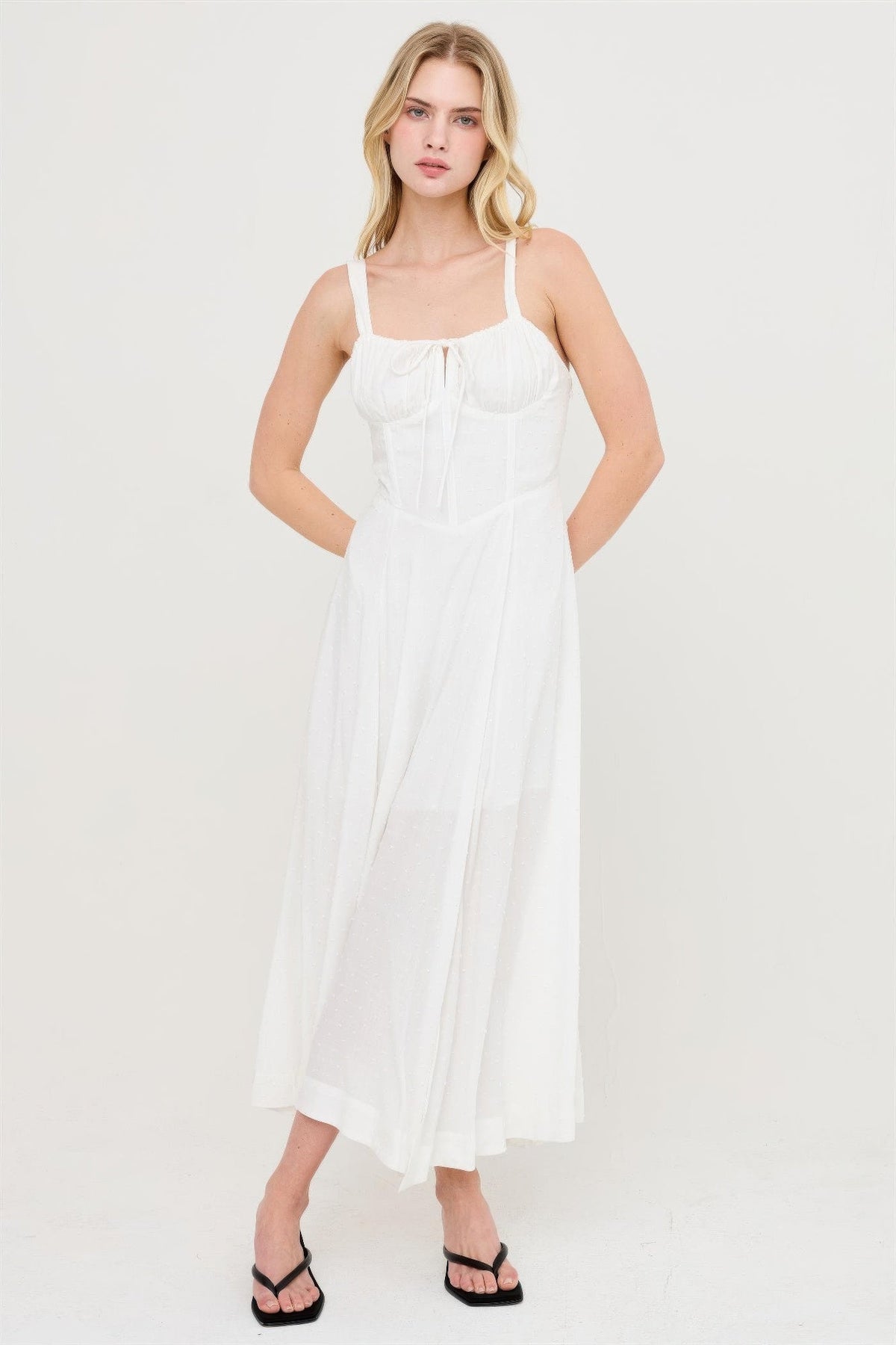 Boned Tie-back Dress