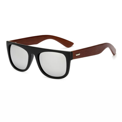 Bamboo Wooden Arms Sunglasses Men Women Black Sunglasses