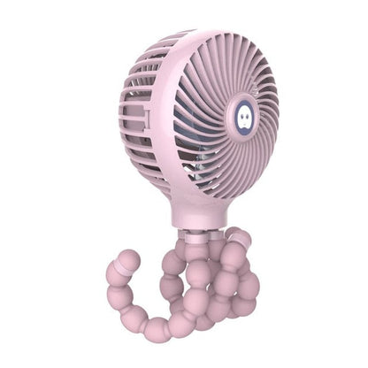 Mini Portable Hanging Octopus Shape Stand Adjustable Handheld USB Charging Fan Cooler