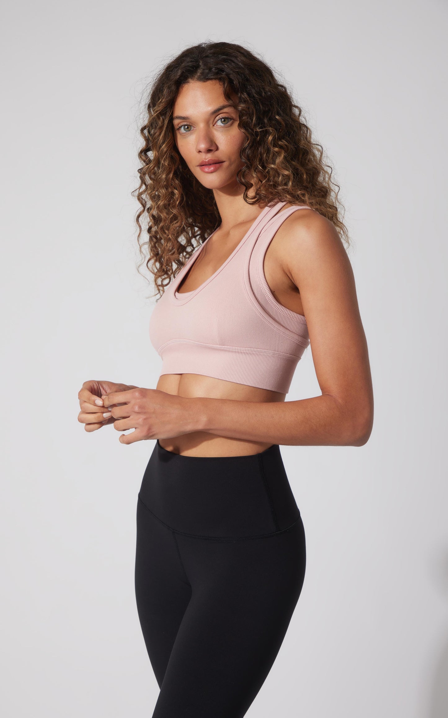 90 Degree by Reflex Seamless Ribbed Double Layer Bra