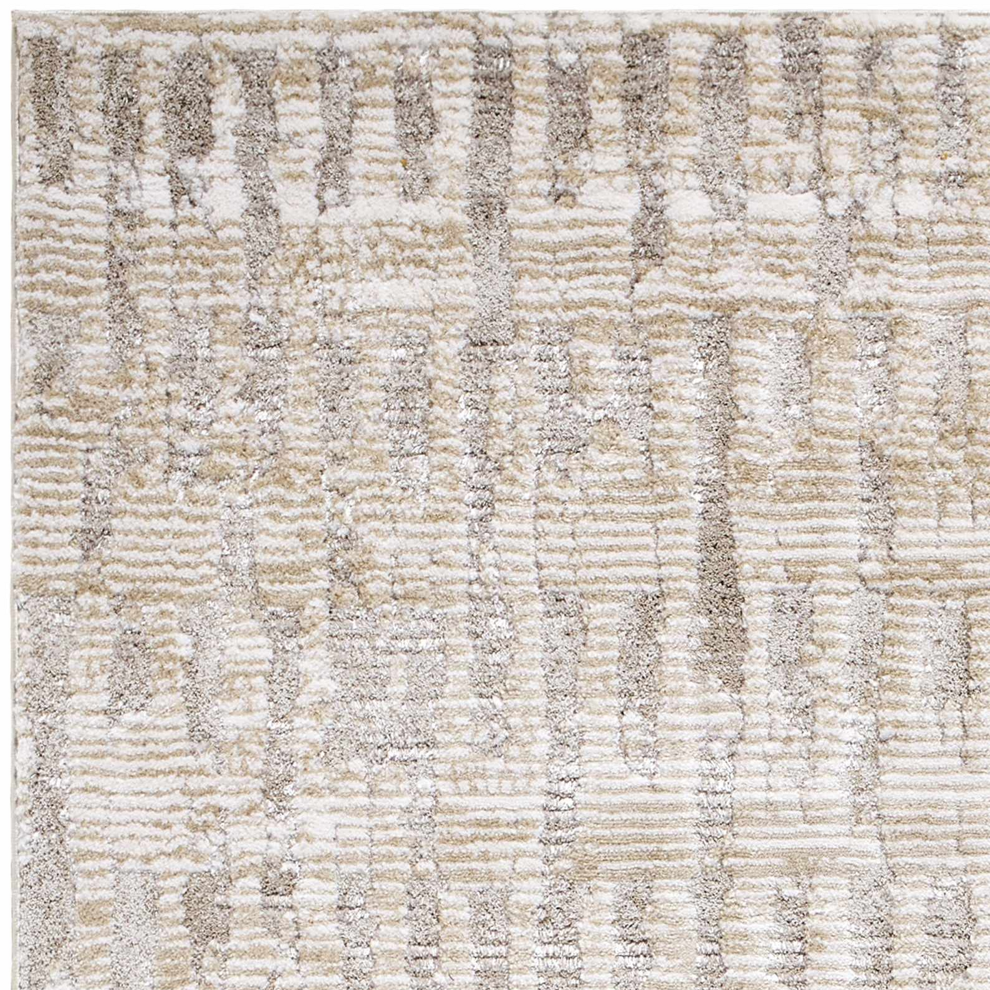Chelle Beige Shag Area Rug