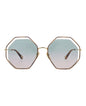 Chloé Square-Frame Metal Sunglasses