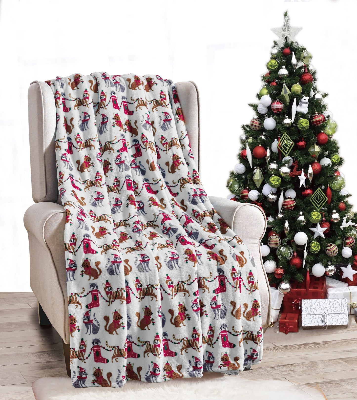 Elegant Comfort 50" x 60" Holiday Velvet Plush Blanket Throw - 50 x 60 inches