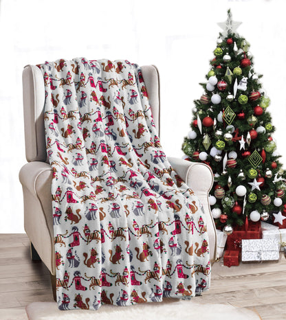Elegant Comfort 50" x 60" Holiday Velvet Plush Blanket Throw - 50 x 60 inches