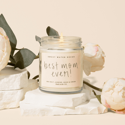 Best Mom Ever! Soy Candle - Clear Jar - 9 oz (Spa Day)