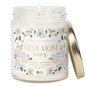 Best Mom Ever Soy Patterned Candle - Clear Jar - 9 oz (Wildflowers and Salt)