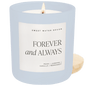 Forever and Always Soy Candle - Blue Matte Jar - 15 oz (Cashmere and Vanilla)