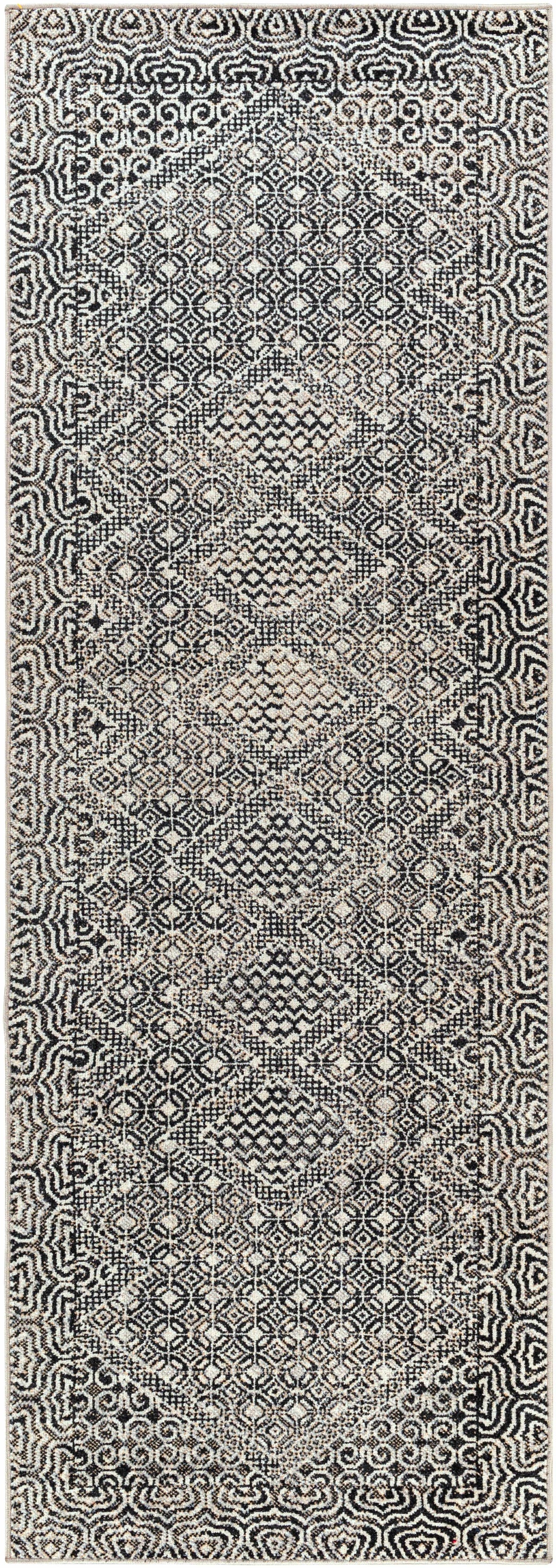 Coledale Black & White Washable Rug - Clearance