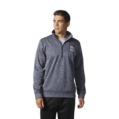 adidas Men's Usa Flag Tech Fleece 1/4 Zip