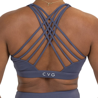 Constantly Varied Gear Butterfly Back Bra - Twilight Purple