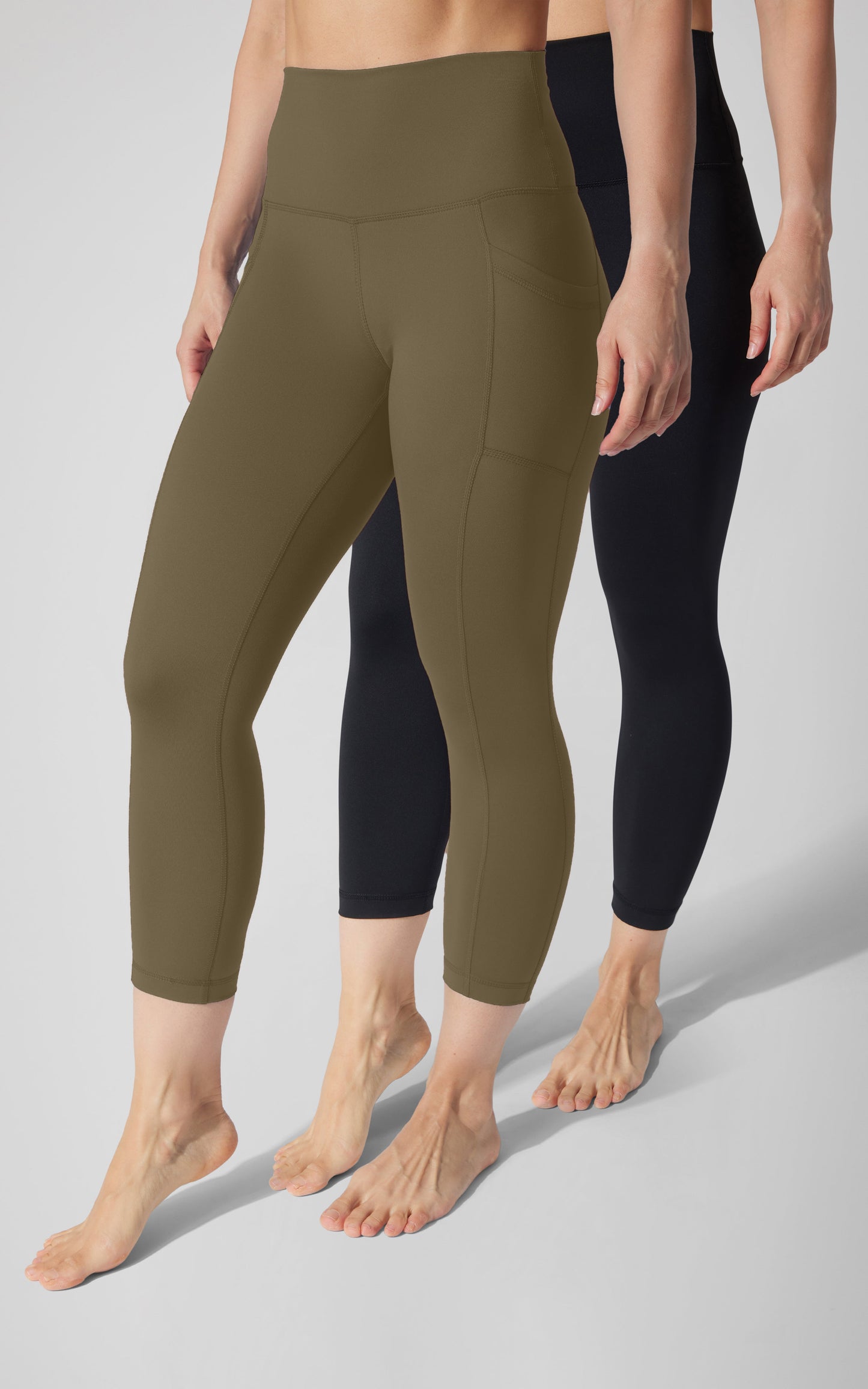 90 Degree by Reflex 2 PK Interlock Side Pocket and Everyday Capris