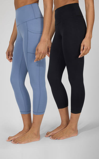 90 Degree by Reflex 2 PK Interlock Side Pocket and Everyday Capris