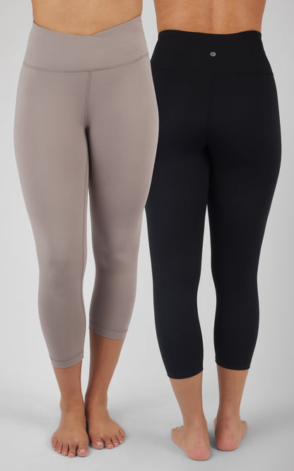 90 Degree by Reflex 2 PK Interlock Crossover & Everyday Capris