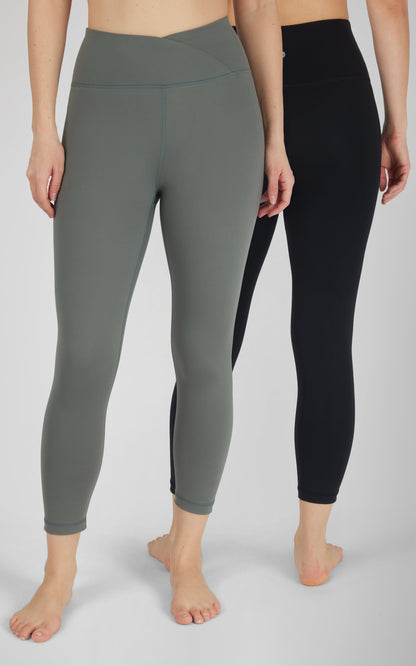 90 Degree by Reflex 2 PK Interlock Crossover & Everyday Capris