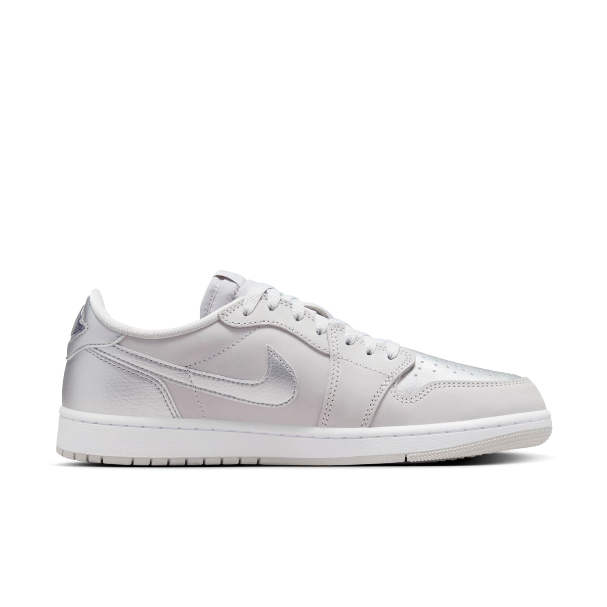 Air Jordan Men's Retro 1 Low Og 'Metallic Silver' Sneakers