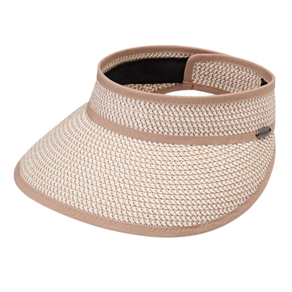 Wallaroo Charlie Packable Sun Visor - Ivory/Taupe