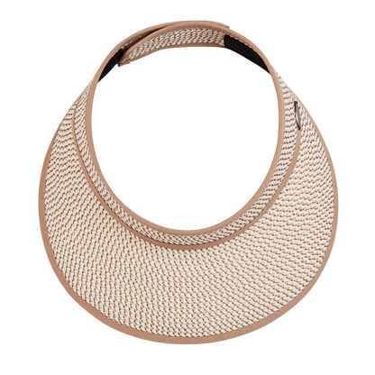 Wallaroo Charlie Packable Sun Visor - Ivory/Taupe