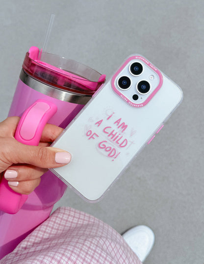 Elevated Faith Child of God Pink Phone Case