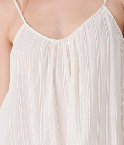 The Harbor Mini Dress - Ribbon Stripe - Antique