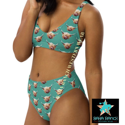 Baha Ranch Yeehaw Highland Cow Bikini