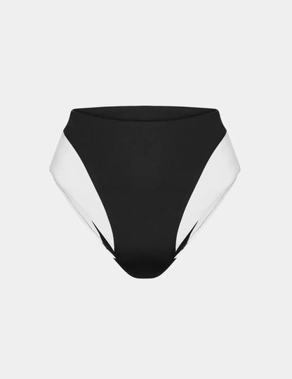 High Rise Bikini Swim Bottom - Color Block - Last Call