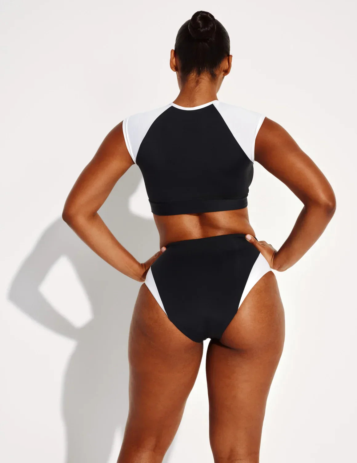 High Rise Bikini Swim Bottom - Color Block - Last Call