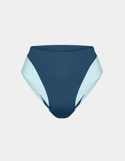 High Rise Bikini Swim Bottom - Color Block - Last Call