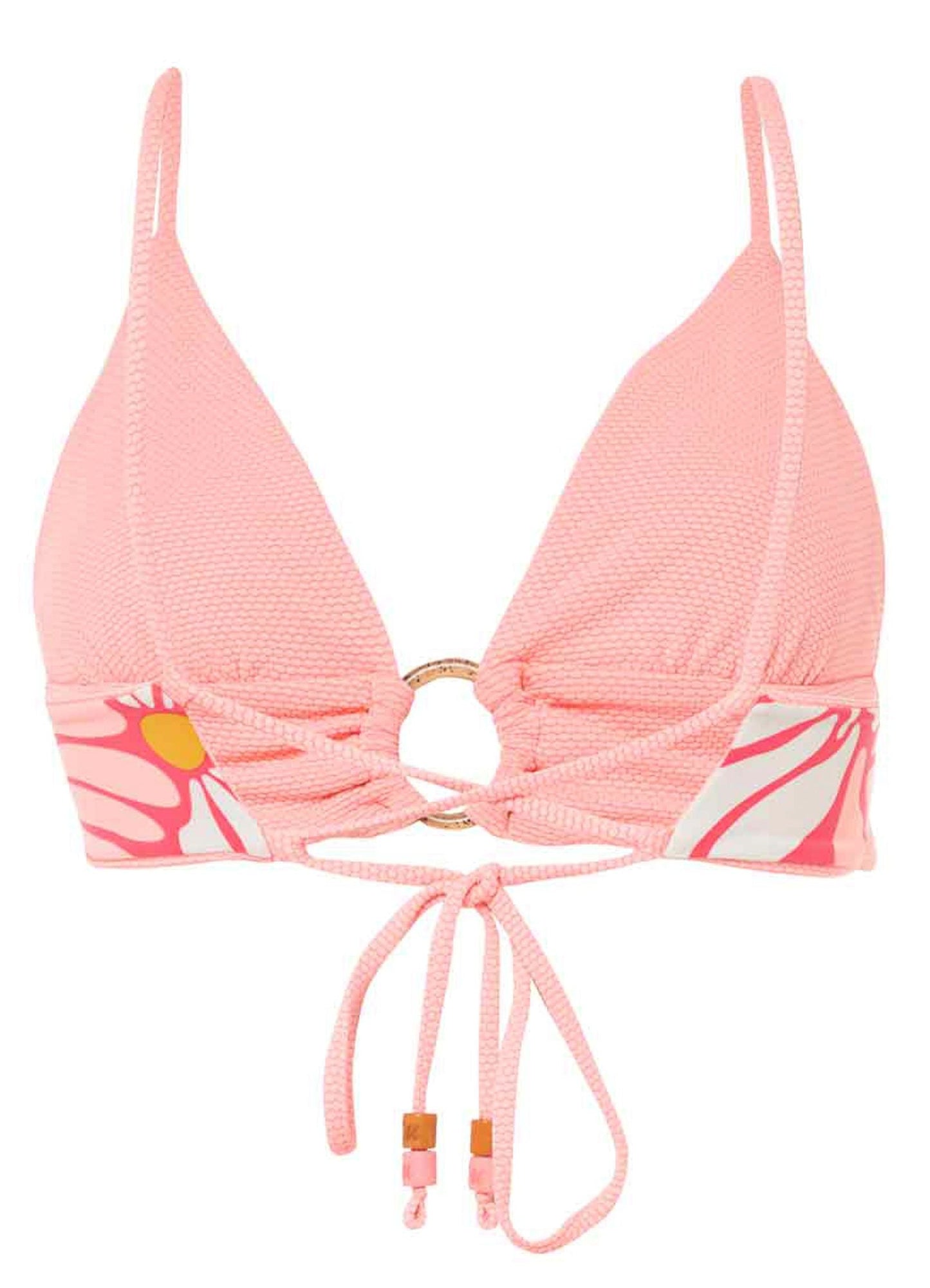 Maaji Shine Triangle Bikini Top - Coral Salmon - FINAL SALE