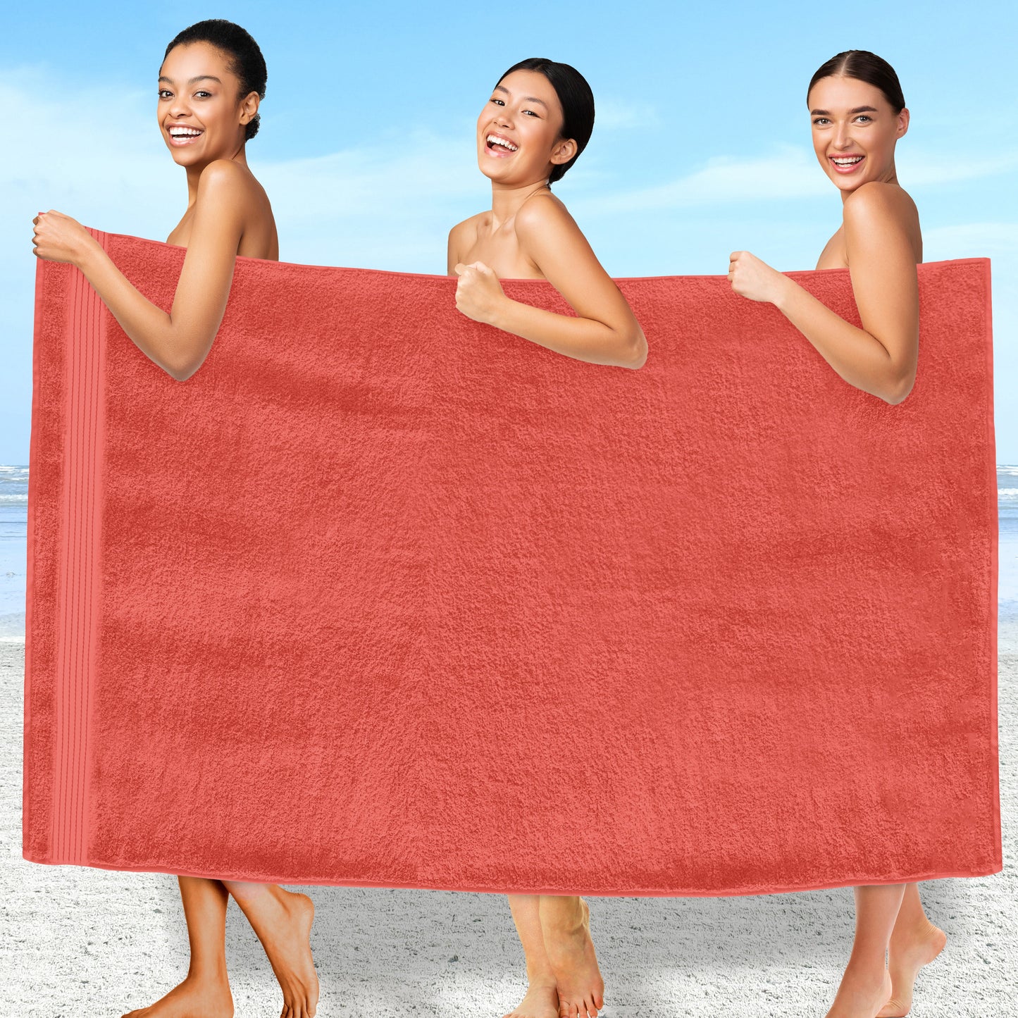 Elegant Comfort 1 Piece Premium Turkish Cotton Oversized Bath Sheet Towel 40 x 80 Inch