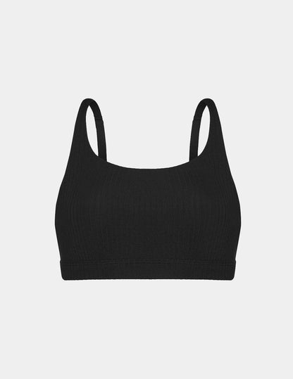 Cotton Rib Scoop Bralette - Last Call