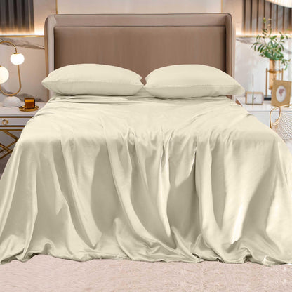 Elegant Comfort Fine 4-Piece Silky Satin Sheet Set, Bright Shades