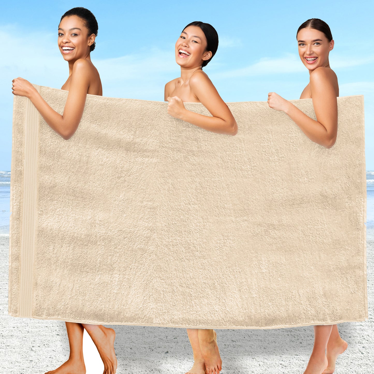 Elegant Comfort 1 Piece Premium Turkish Cotton Oversized Bath Sheet Towel 40 x 80 Inch
