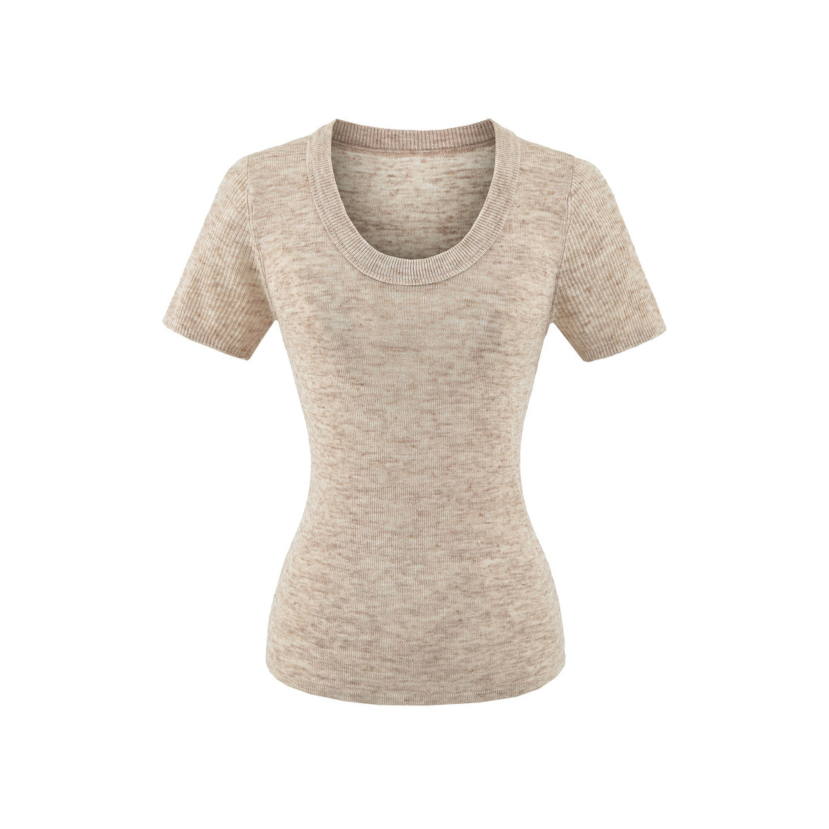 U-neck short sleeved top