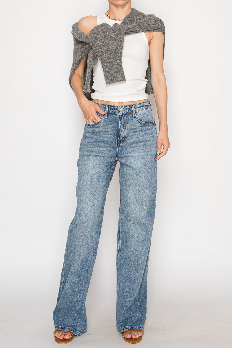 Blue by Artemis Slim Ultra High Rise 90's Straight Jeans